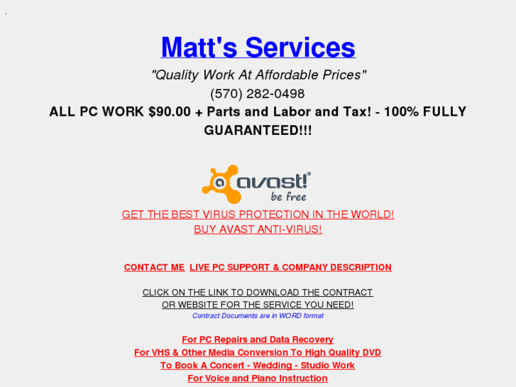 www.matts-services.com