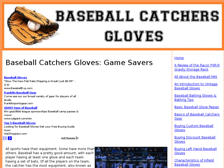 www.baseballcatchersgloves.org