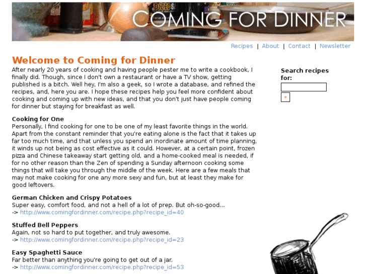 www.comingfordinner.com