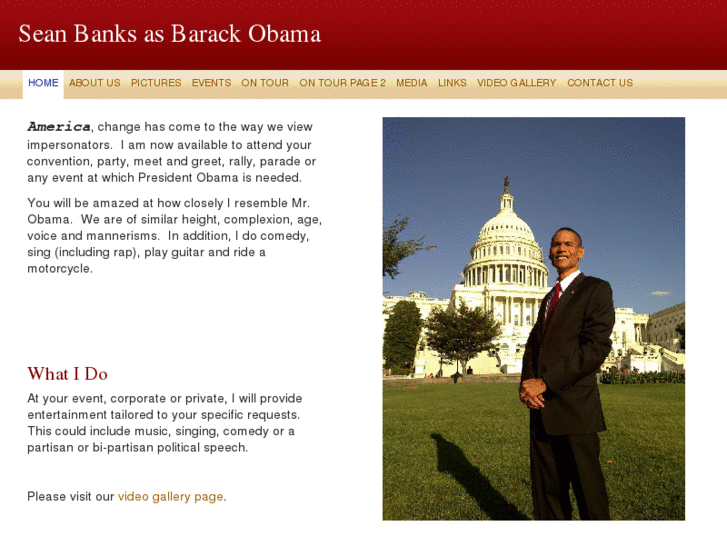 www.presidentobamaimpersonator.com