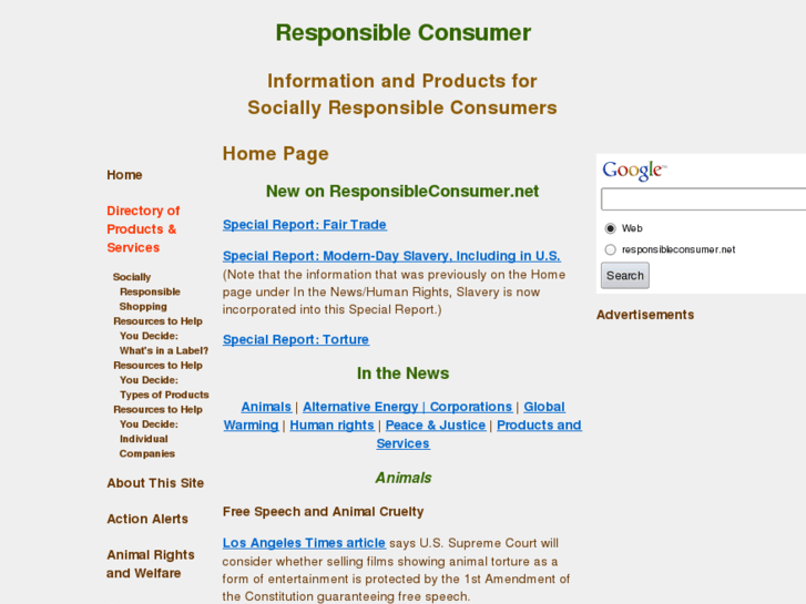 www.responsibleconsumer.net