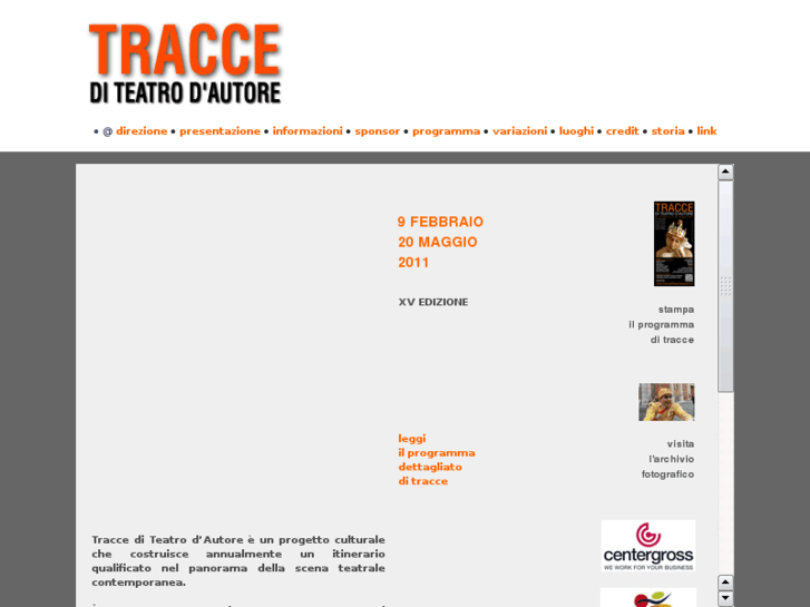www.traccediteatrodautore.it
