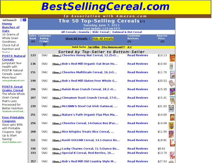 www.bestsellingcereal.com