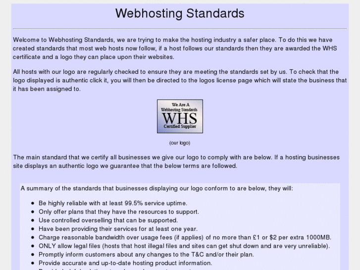 www.webhostingstandards.com