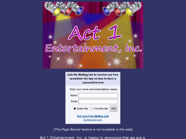 www.act1entertainment.net