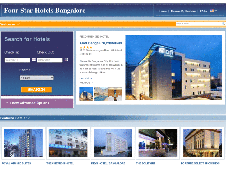 www.fourstarhotelsbangalore.com