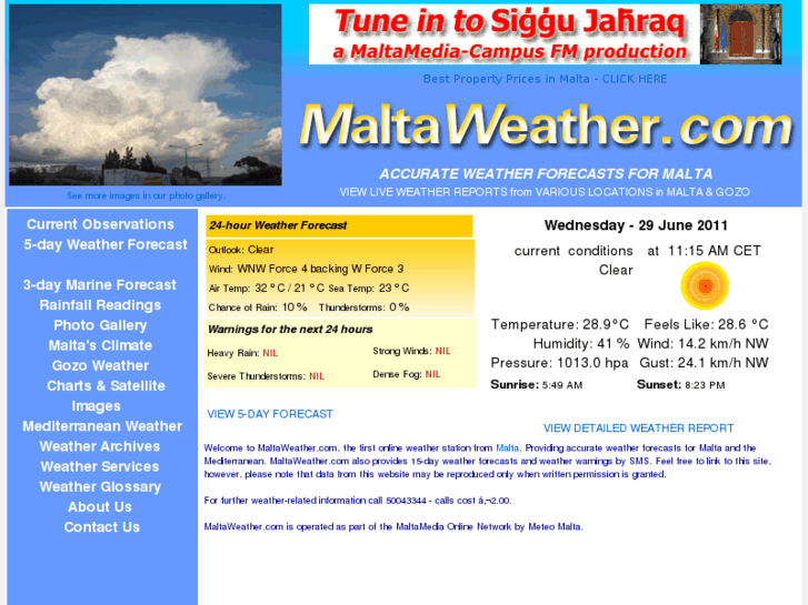 Weather Reports and Forecasts for