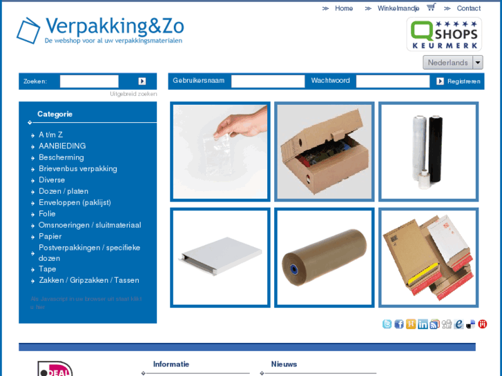 www.verpakkingenzo.nl