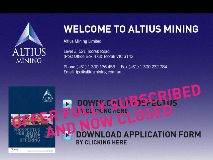 www.altiusmining.com