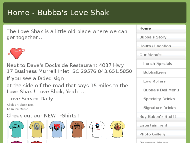 www.bubbasloveshack.com