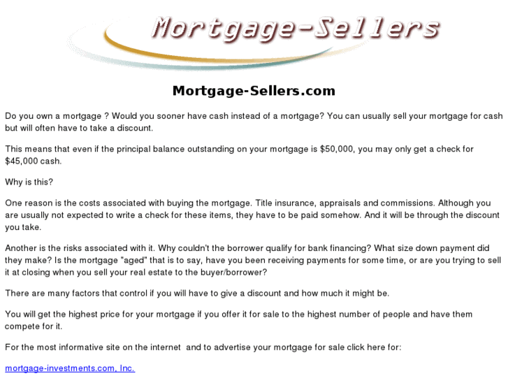 www.mortgage-sellers.com