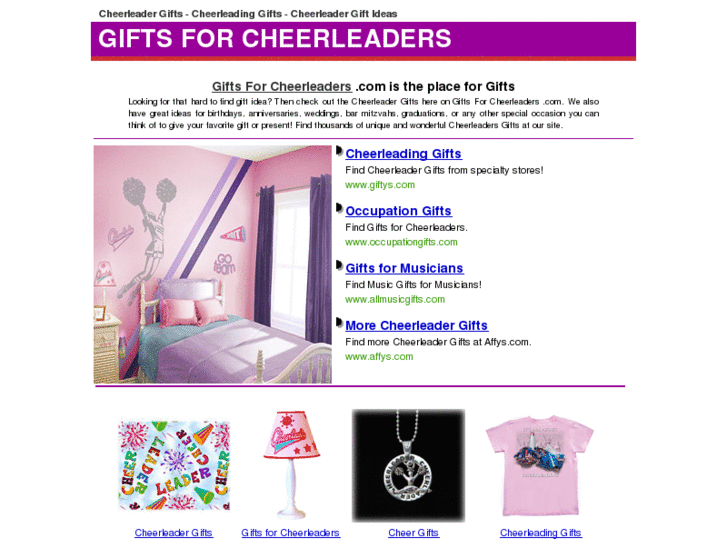 www.giftsforcheerleaders.com