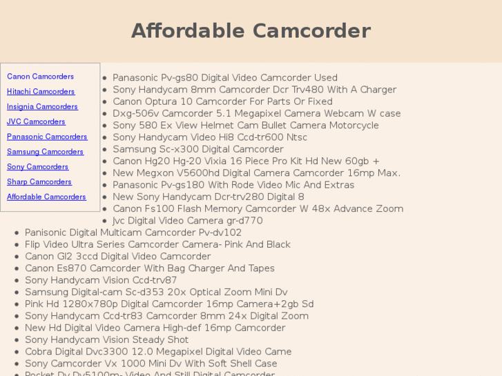 www.affordablecamcorder.com