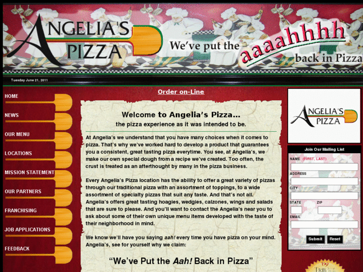 www.angeliaspizza.com