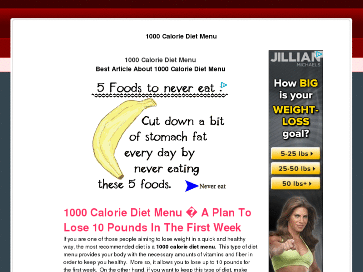 www.1000caloriedietmenu.org