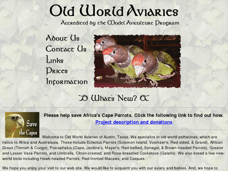 www.oldworldaviaries.com