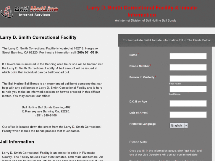 www.larrydsmithcorrectionalfacility.net