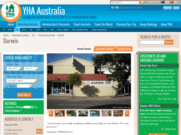 www.darwinhostels.com