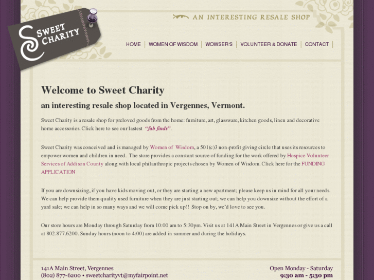 www.sweetcharityvt.com