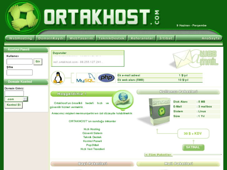 www.ortakhost.com