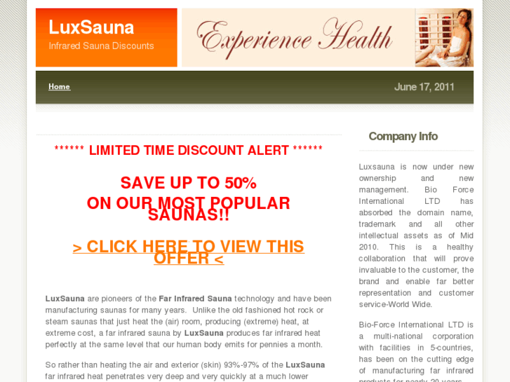 www.luxsaunadiscounts.com