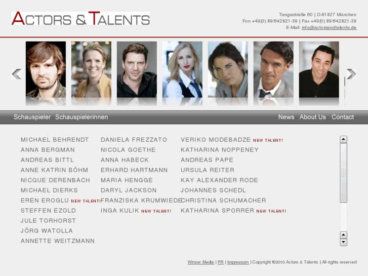 www.actorsandtalents.de