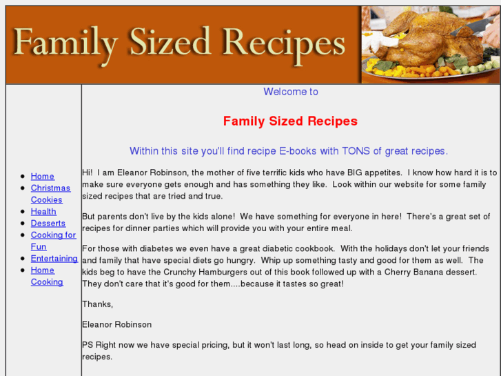 www.familysizedrecipes.com