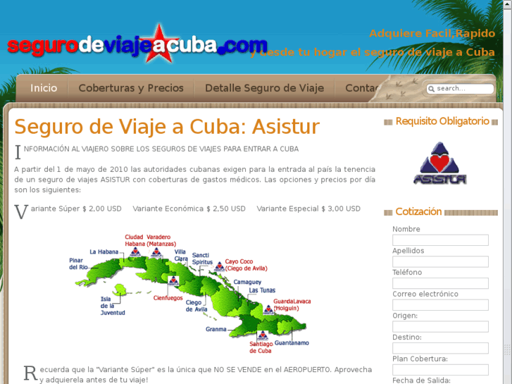 www.segurodeviajeacuba.com