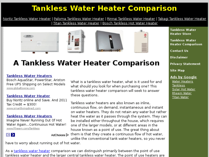 www.tanklesswaterheatercomparison.org