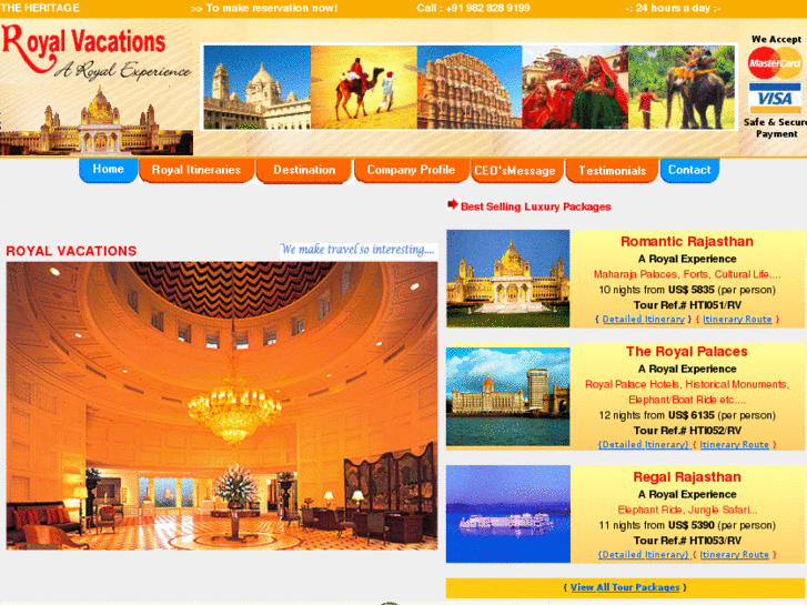 www.royalvacationsindia.com