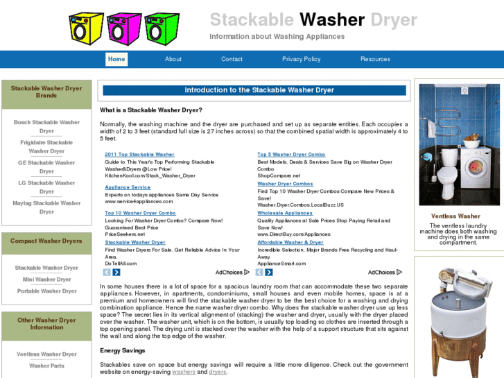 www.stackablewasherdryerworld.com