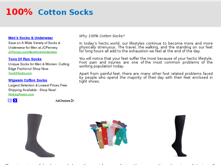 www.100cottonsocks.com