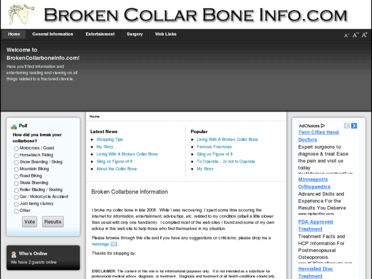 www.brokencollarboneinfo.com