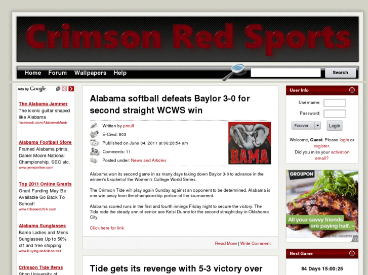 www.crimsonredsports.com