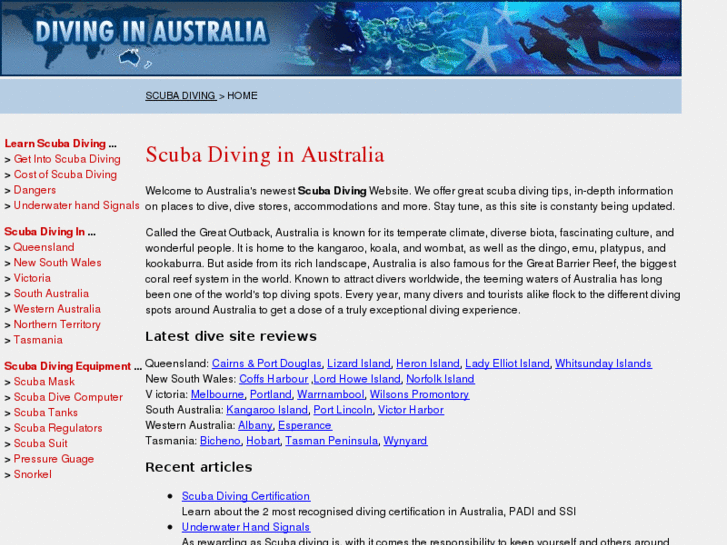 www.divinginaustralia.com.au