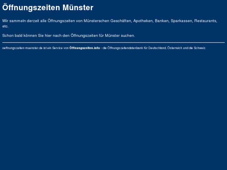 www.oeffnungszeiten-muenster.de