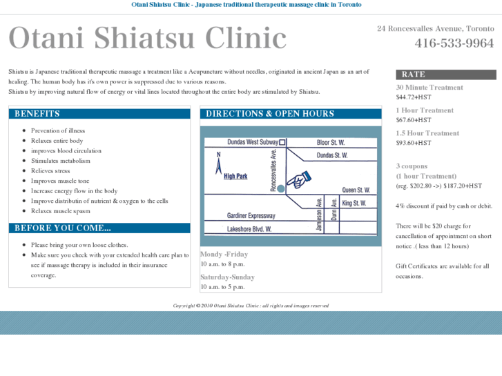 www.otanishiatsuclinic.com