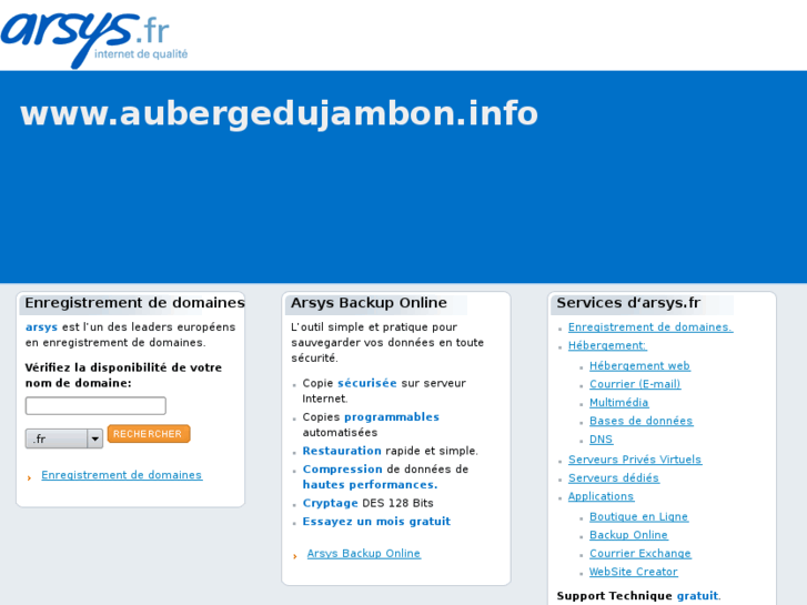 www.aubergedujambon.info