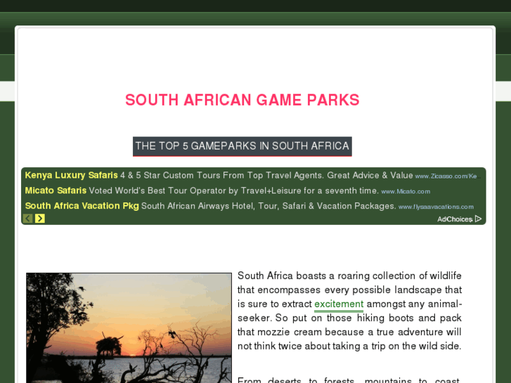 www.gameparkssouthafrica.com