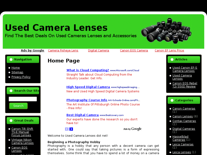 www.usedcameralenses.net