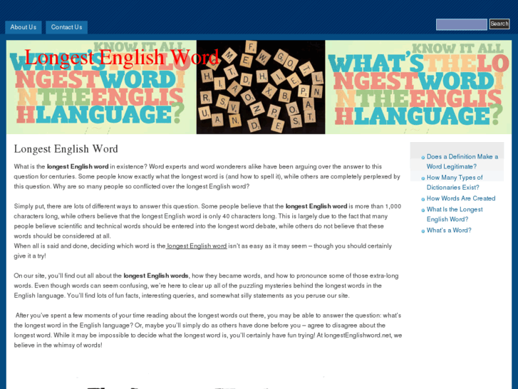 www.longestenglishword.net