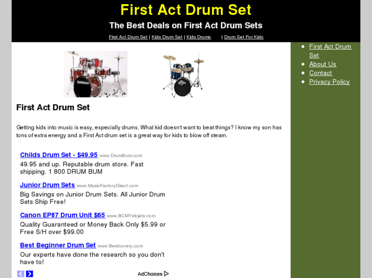 www.firstactdrumset.com