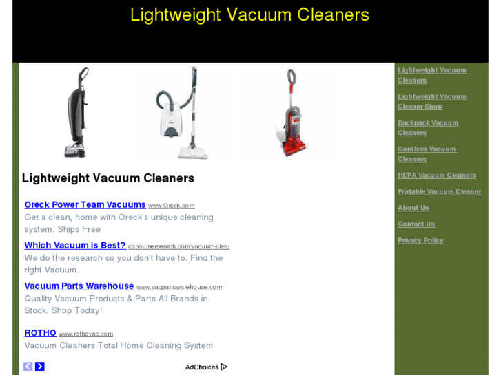 www.lightweightvacuumcleaners.net