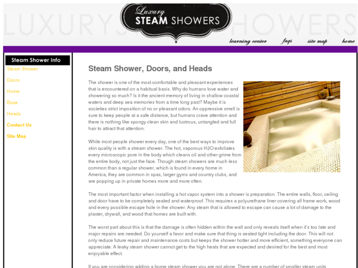 www.luxurysteamshowers.com