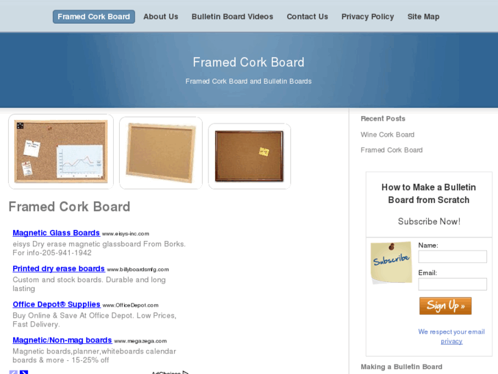 www.framedcorkboard.net