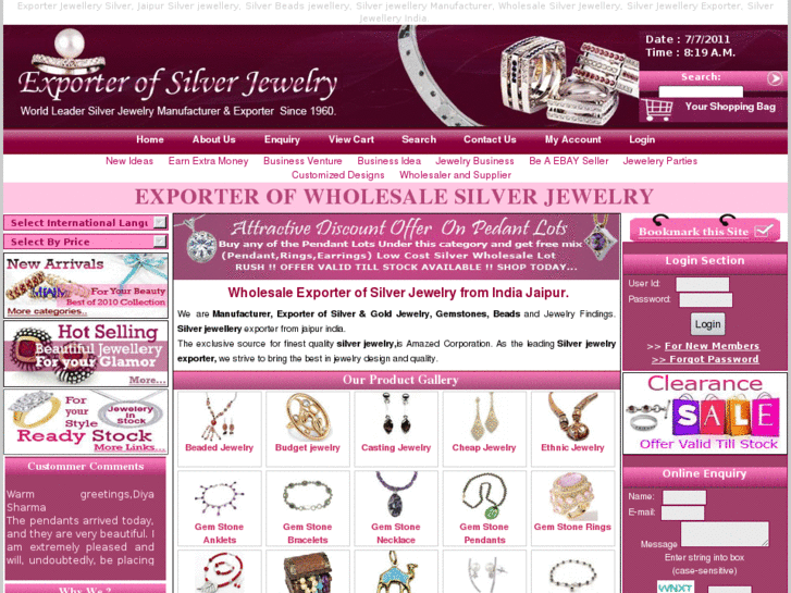 www.exporter-of-silver-jewelry.com