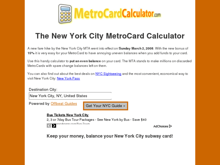 www.metrocardcalculator.com