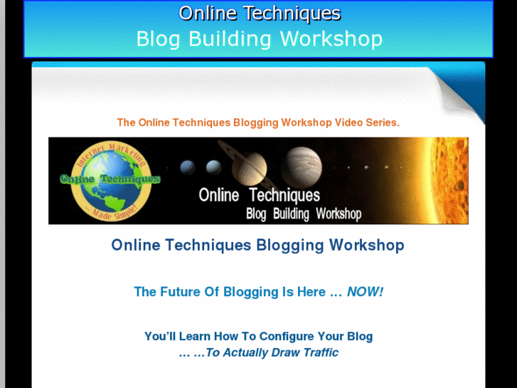 www.bloggingworkshop.net