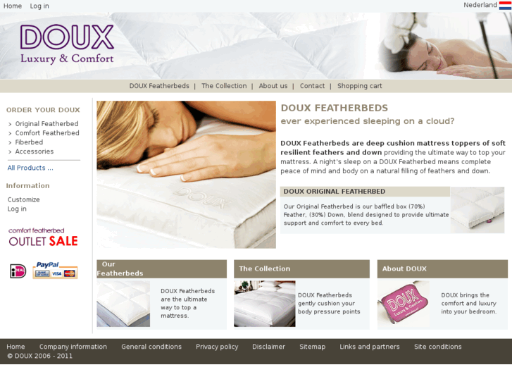 www.douxfeatherbeds.com