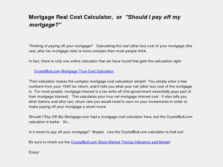 www.should-i-pay-off-my-mortgage.com